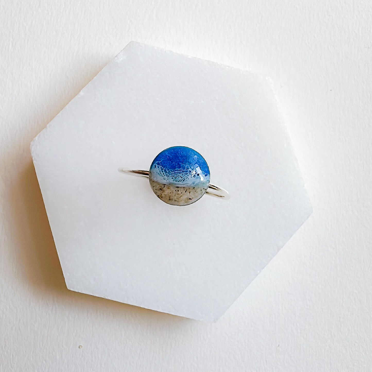 "Reflections" Sterling Silver Ocean Ring Small
