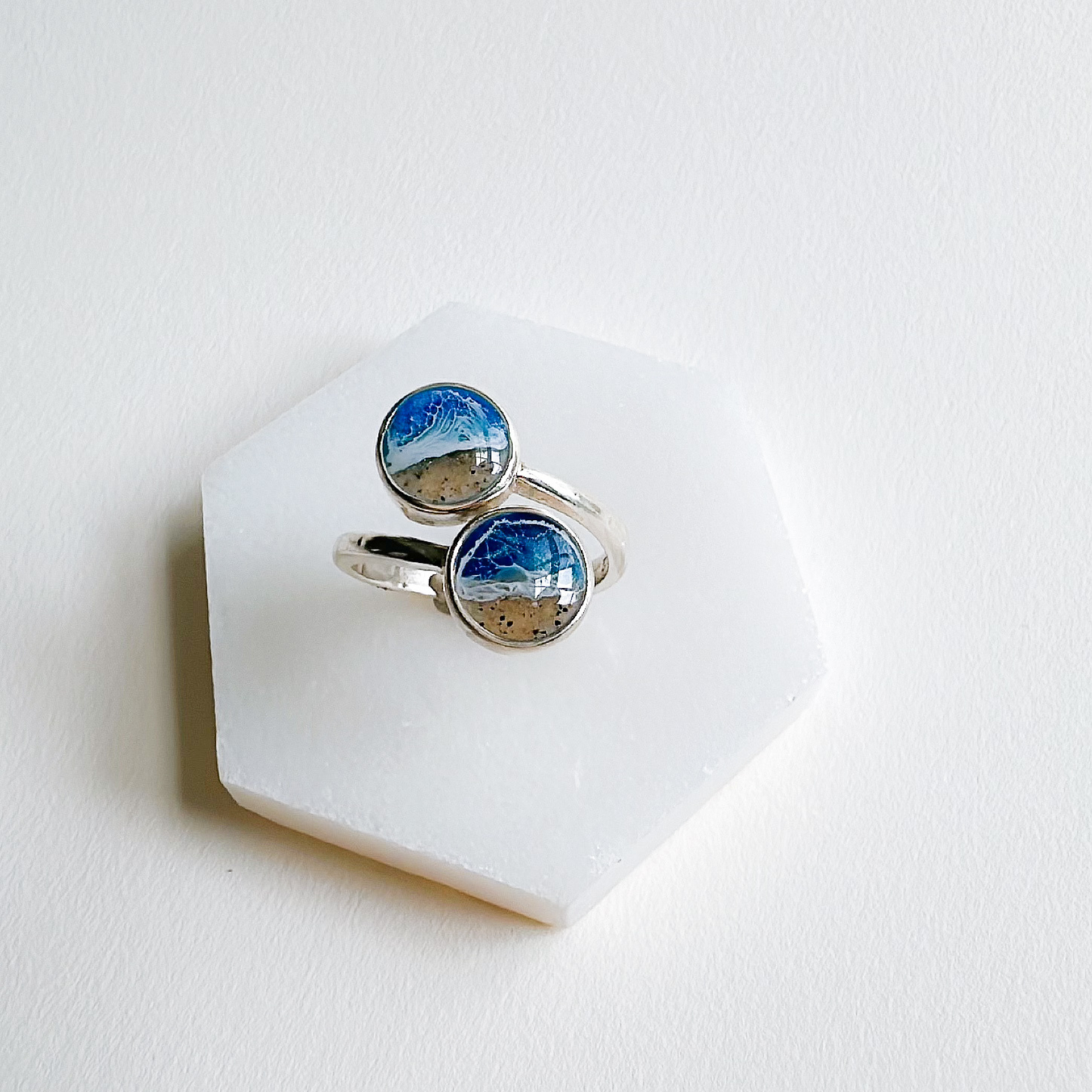 “Colliding Waves” Sterling Silver Ring