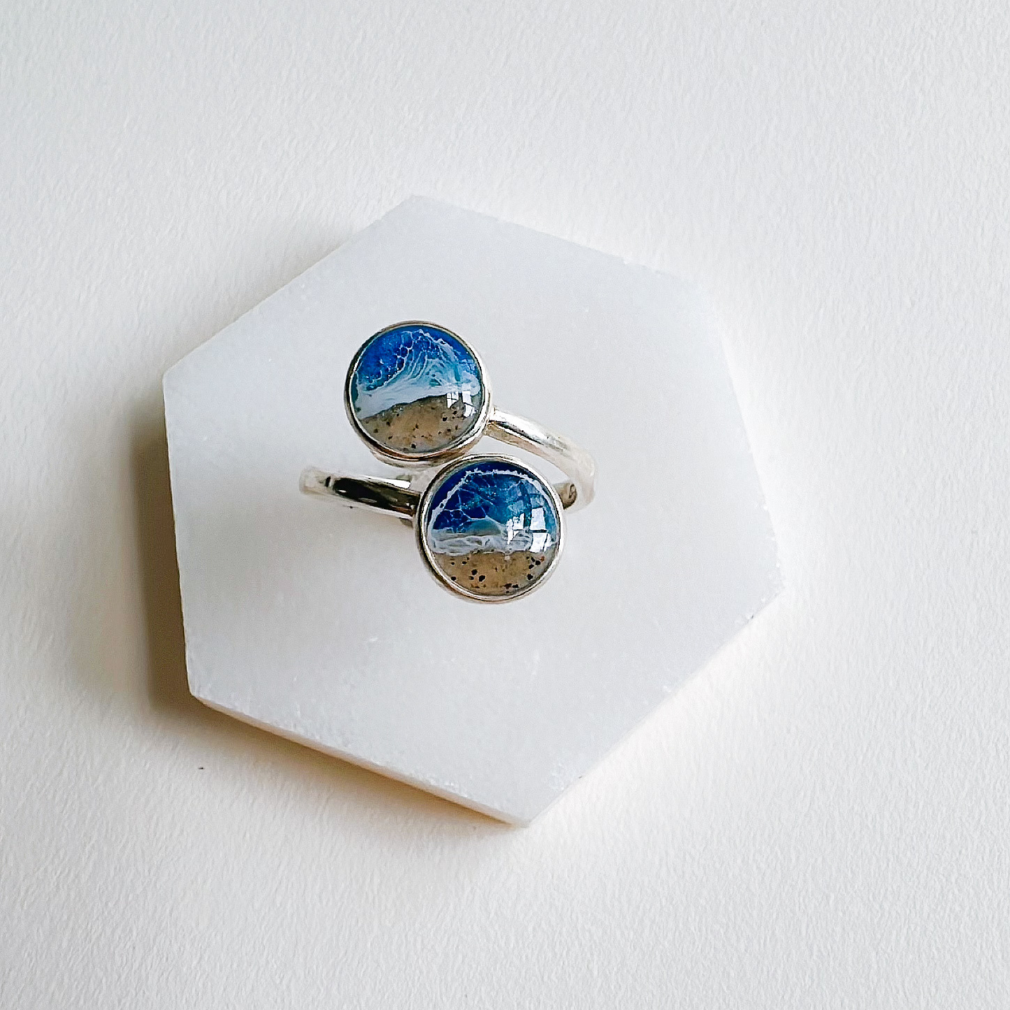 “Colliding Waves” Sterling Silver Ring