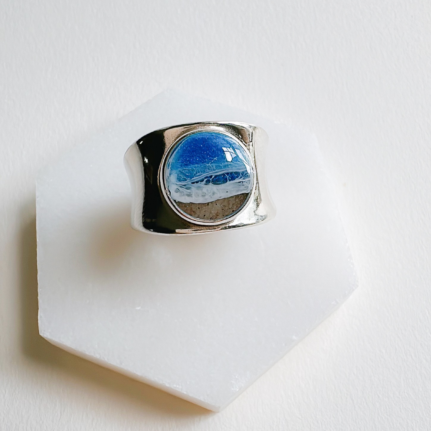 “Pure Ocean” Sterling Silver Ring