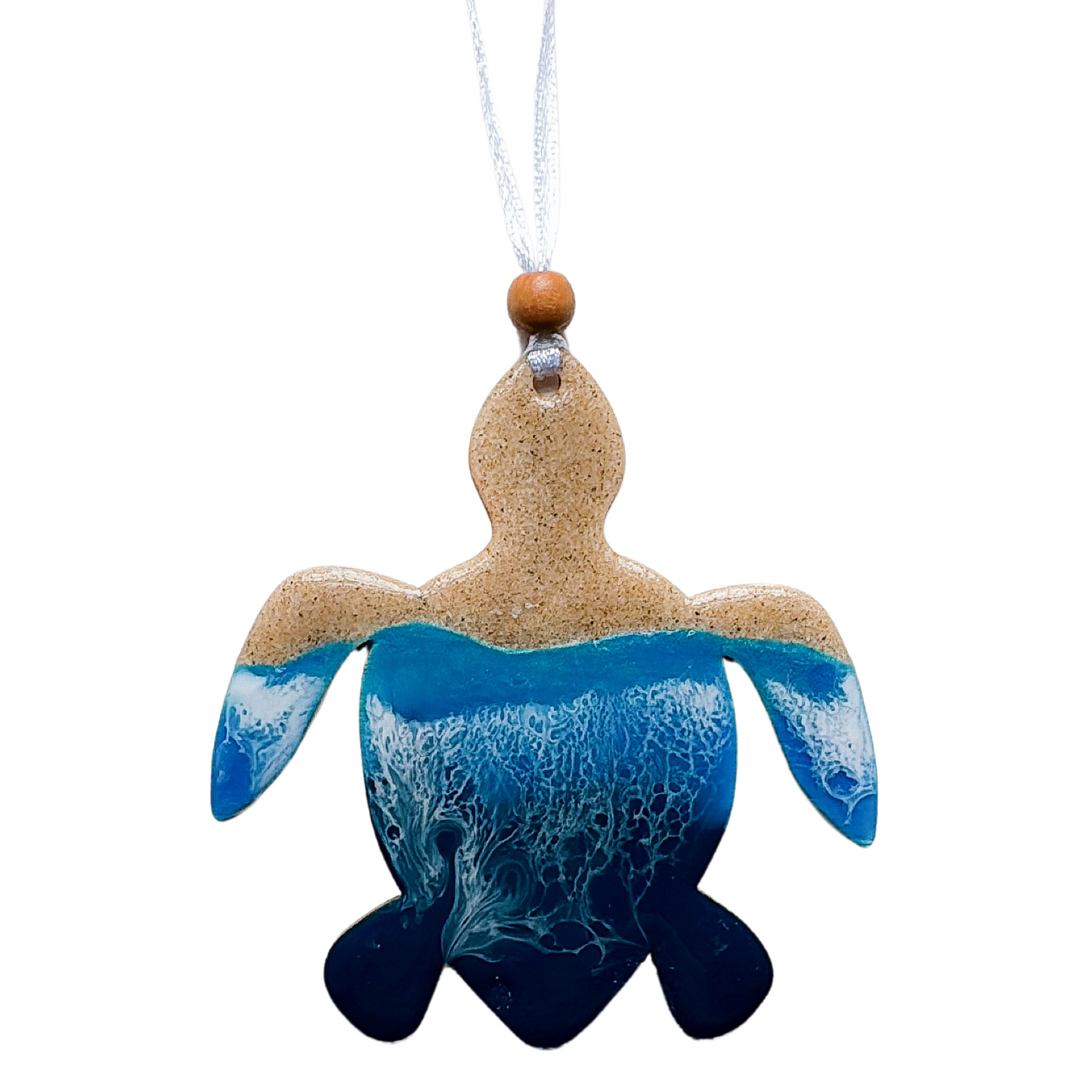 Sea Turtle Wooden Ocean Ornament