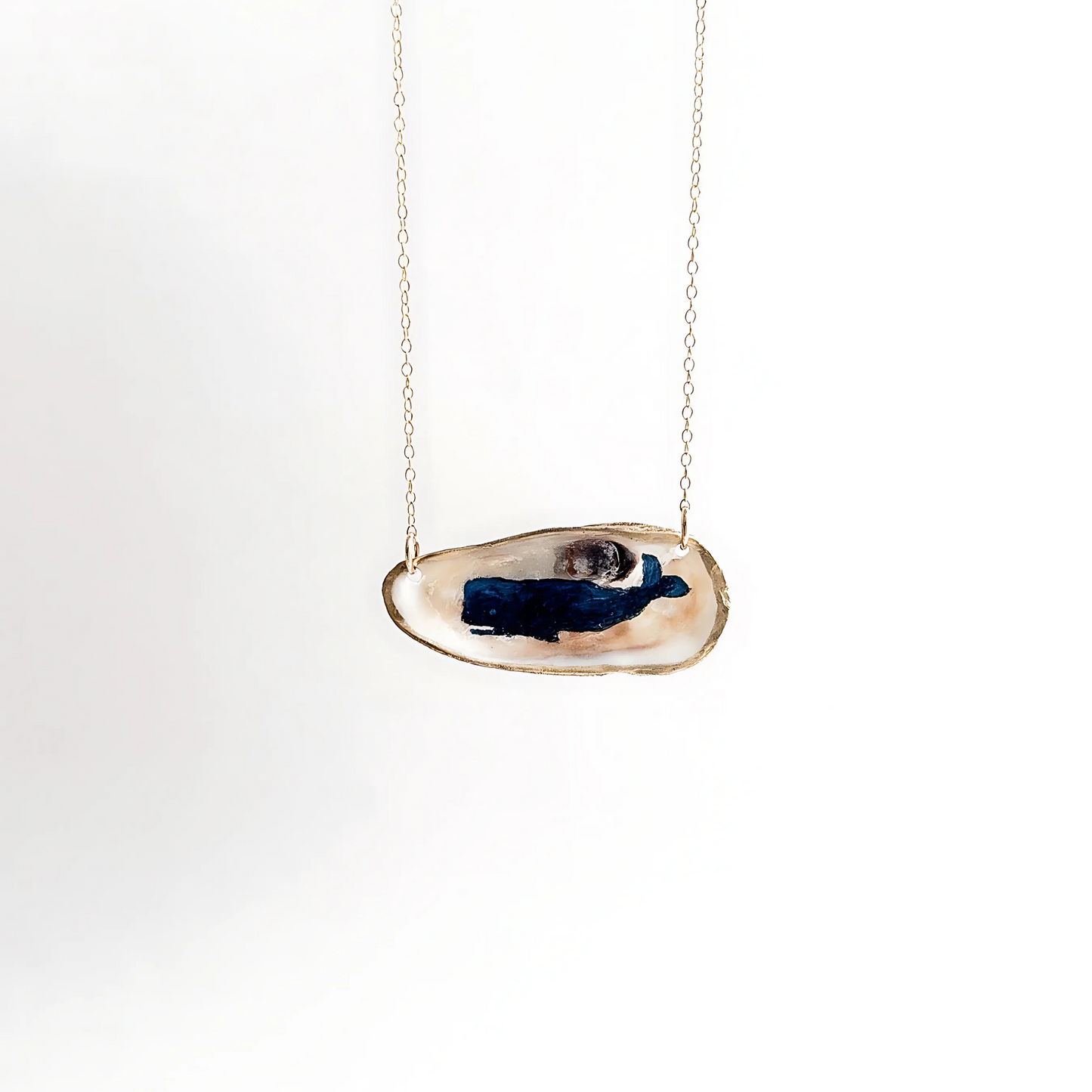 Coastal Whale Oyster Necklace