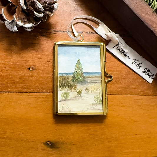 Christmas Tree on the Beach Ornament