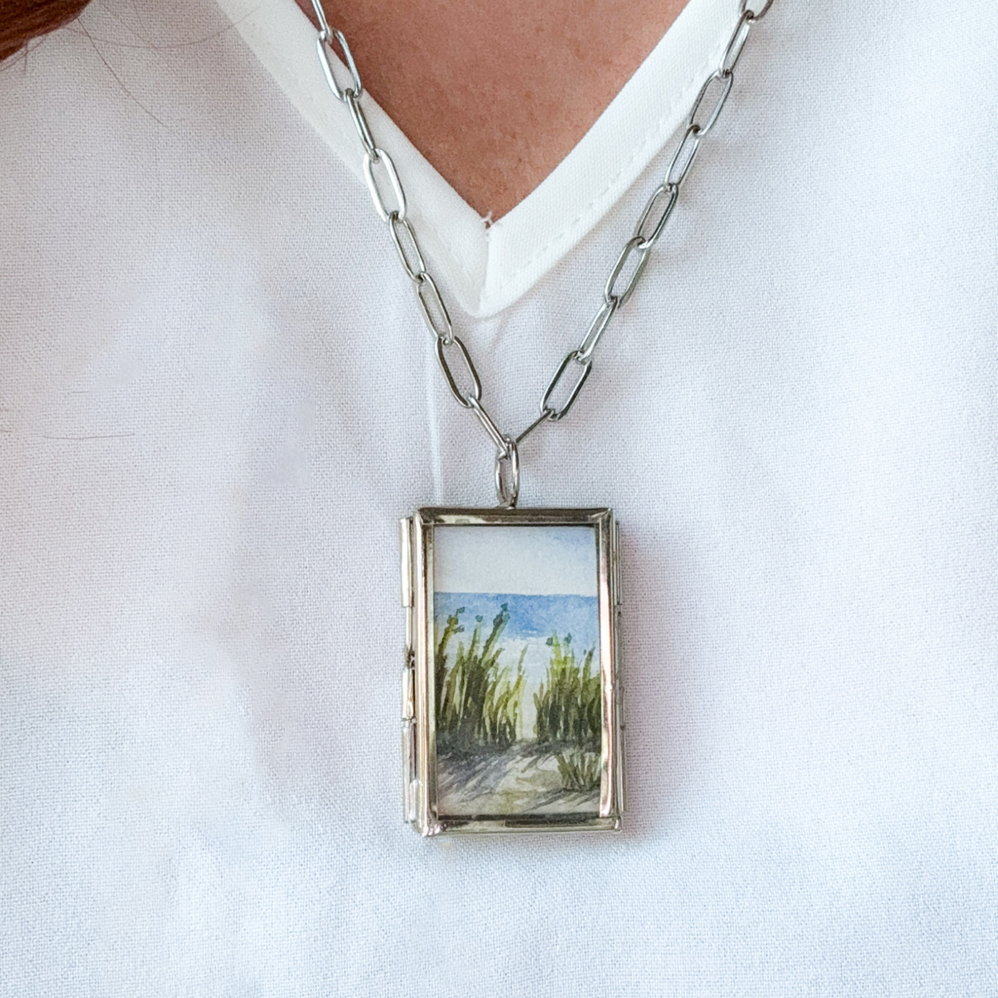 Beach Grass Pendant Necklace