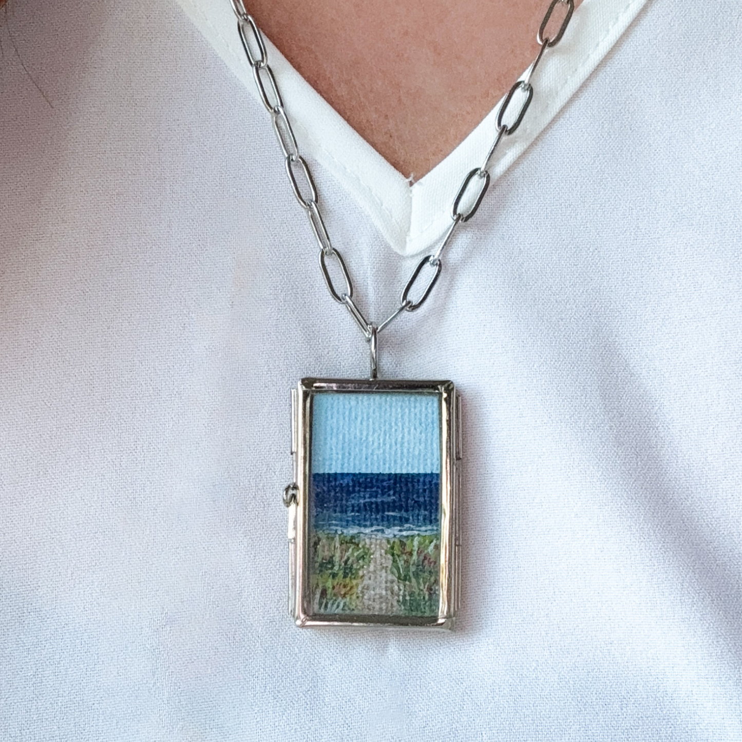 Path to the Beach Pendant Necklace