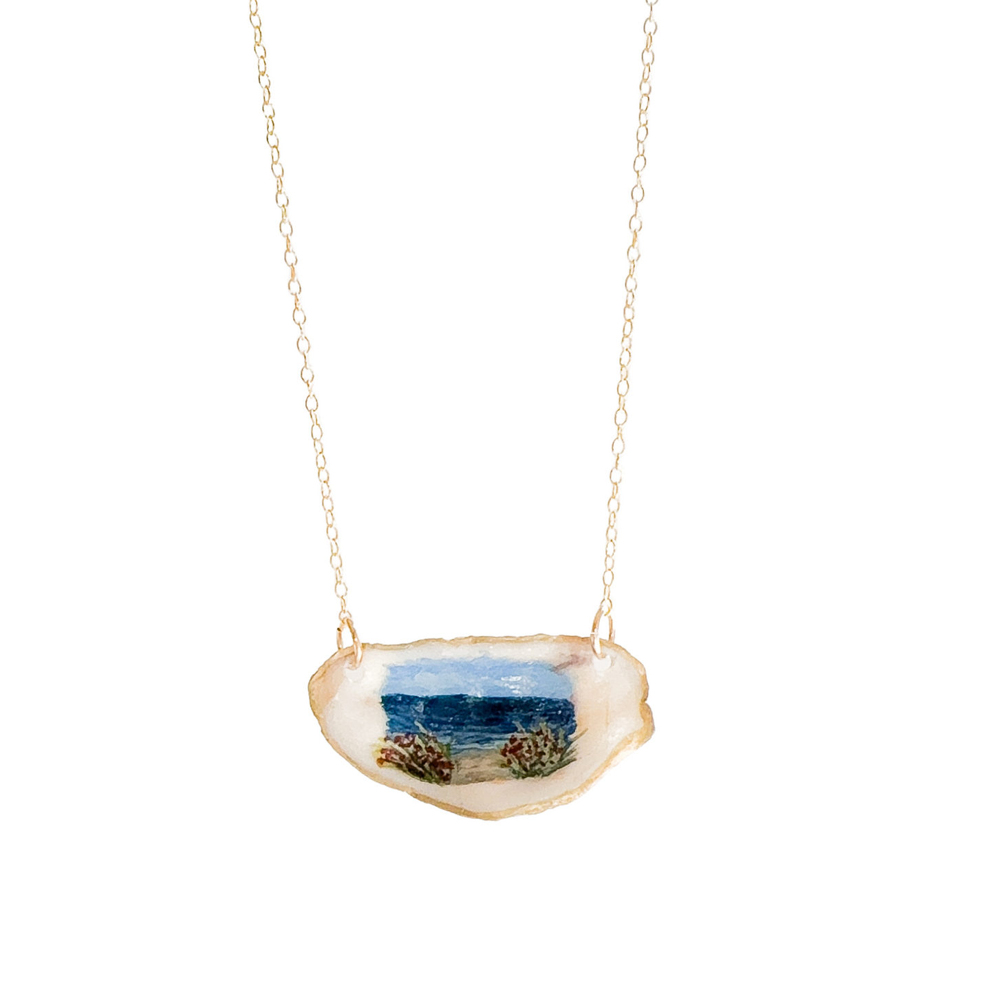 Beach Roses Oyster Necklace