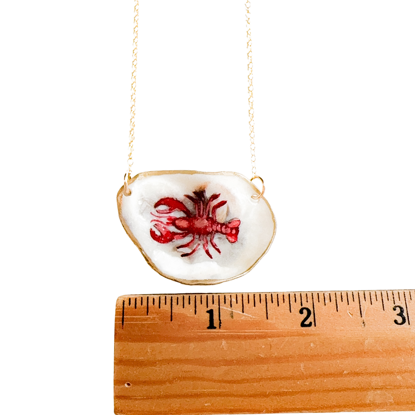 Coastal Lobster Oyster Necklace