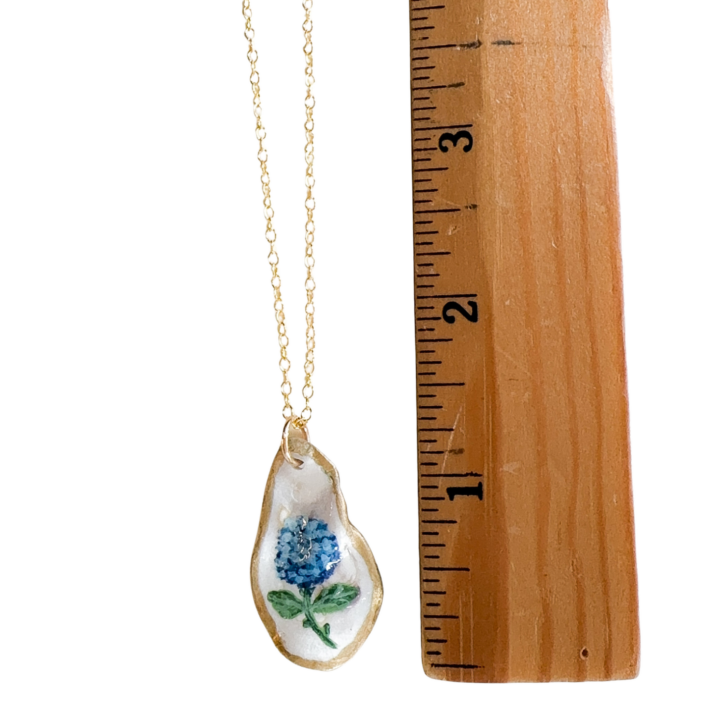 Coastal Hydrangea Oyster Necklace