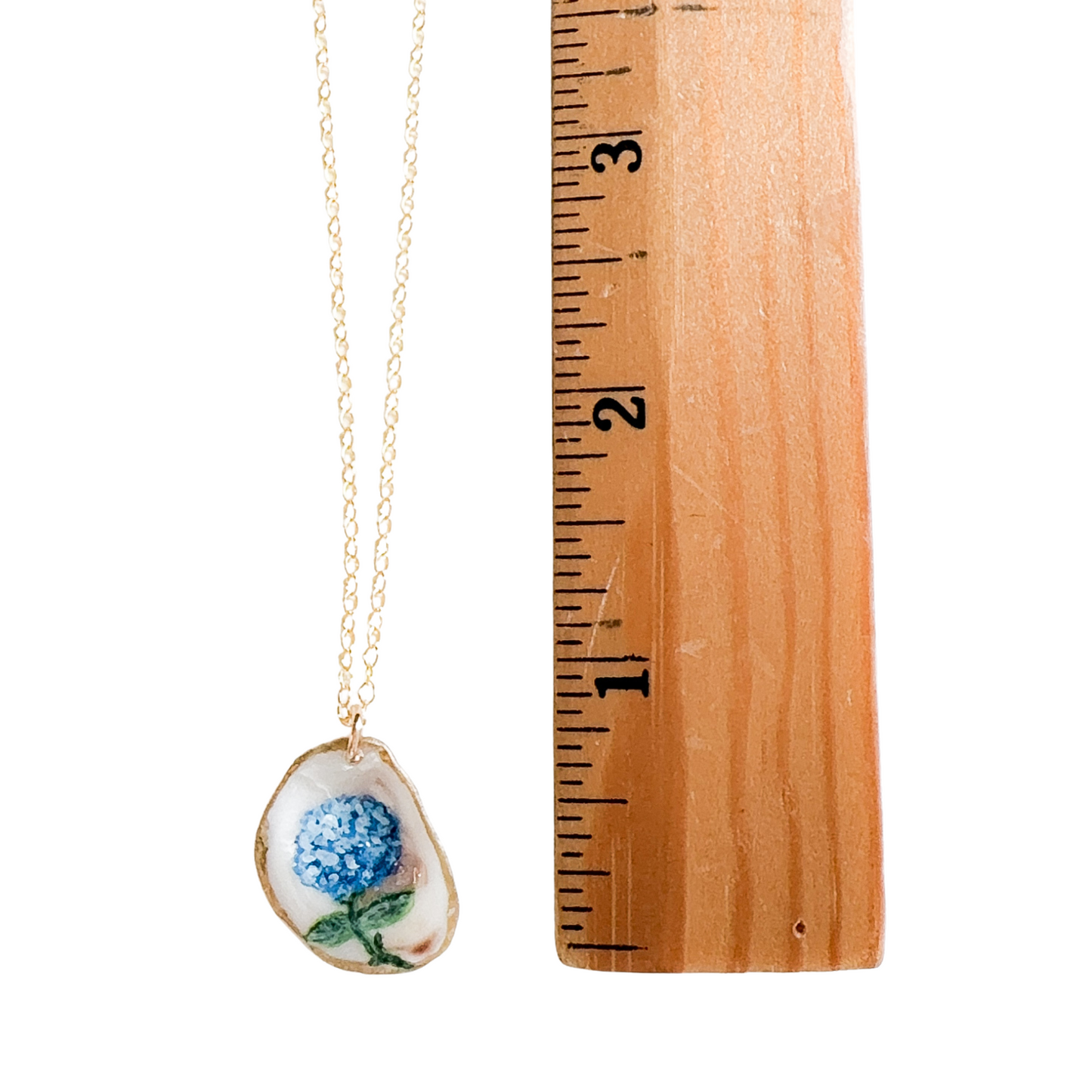 Coastal Hydrangea Oyster Necklace
