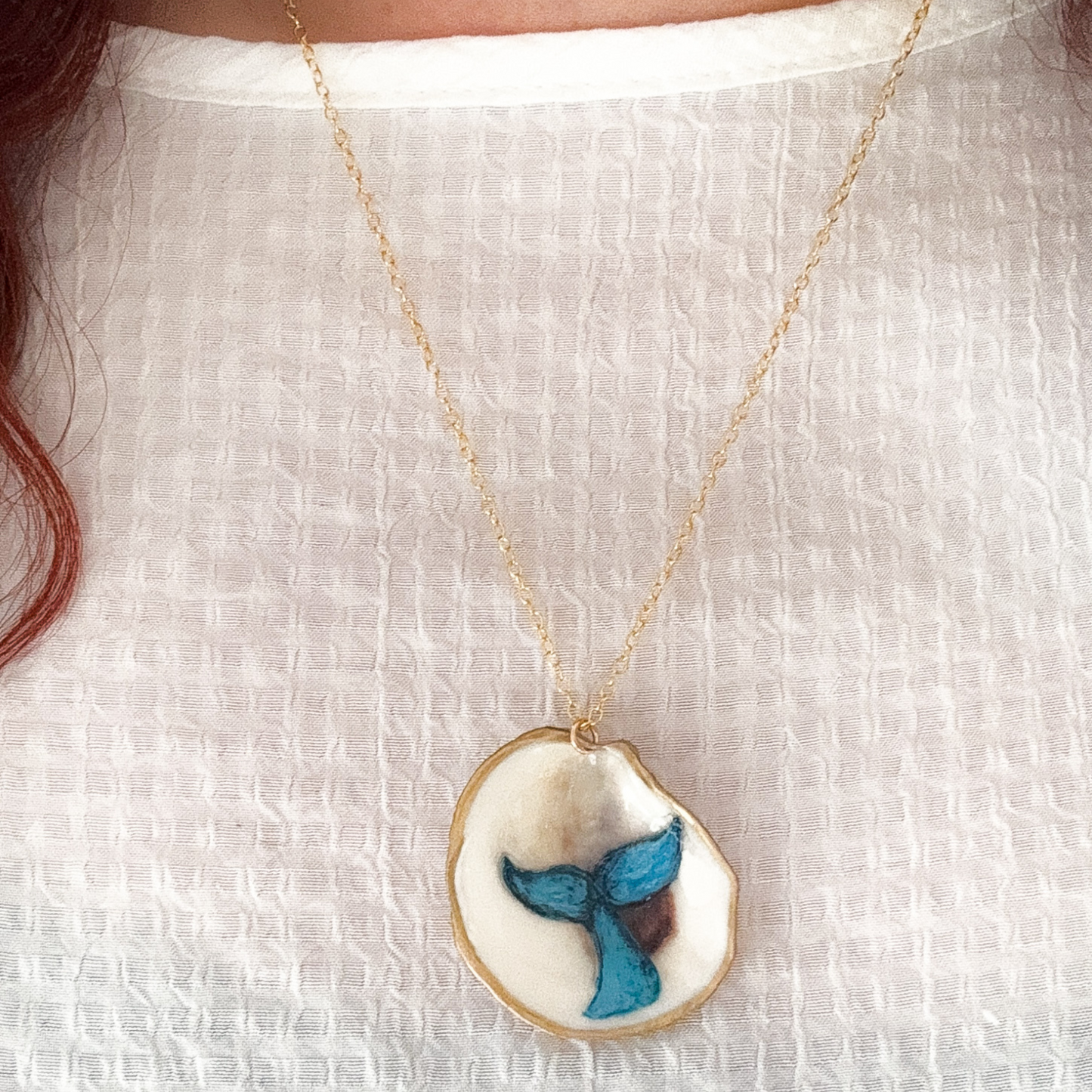 Whale Tail Oyster Necklace