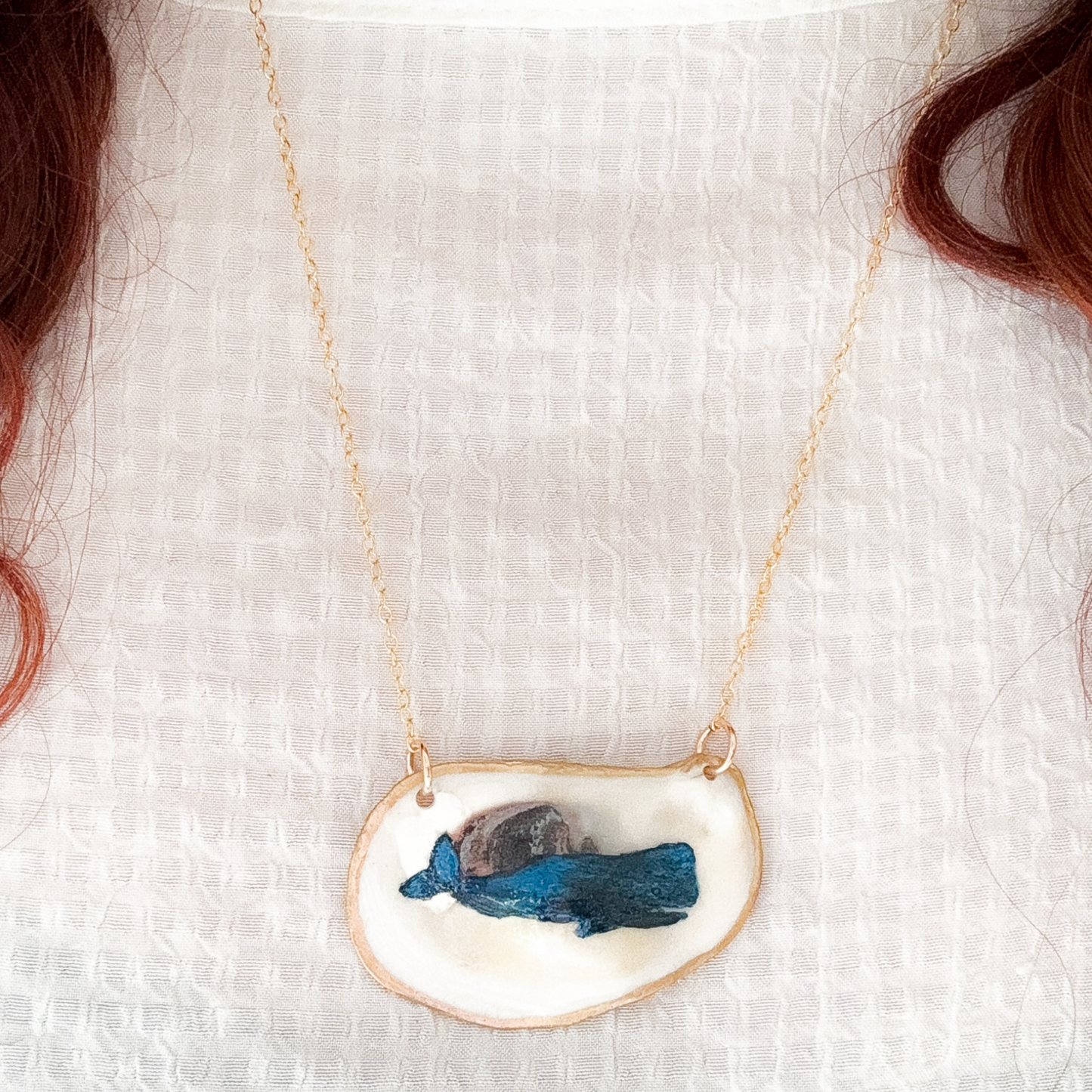 Coastal Whale Oyster Necklace