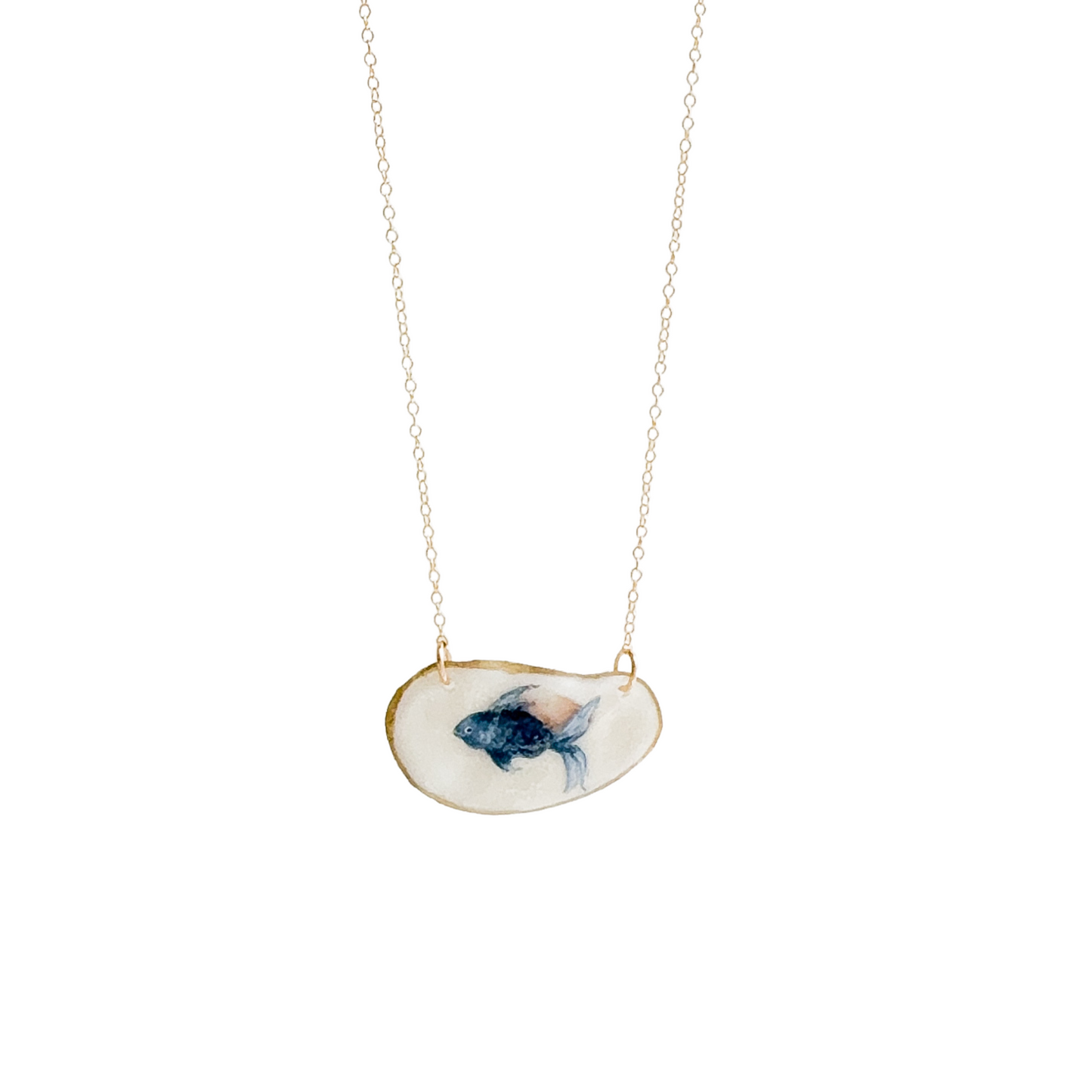 Coastal Fish Oyster Necklace