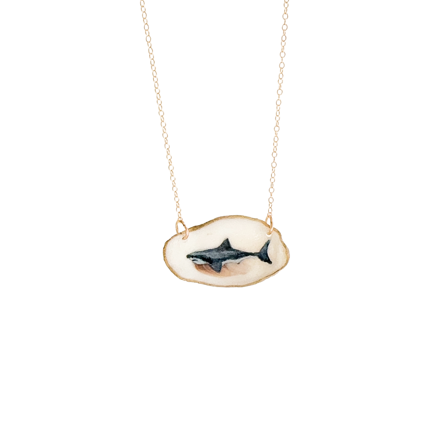 Coastal Shark Oyster Necklace