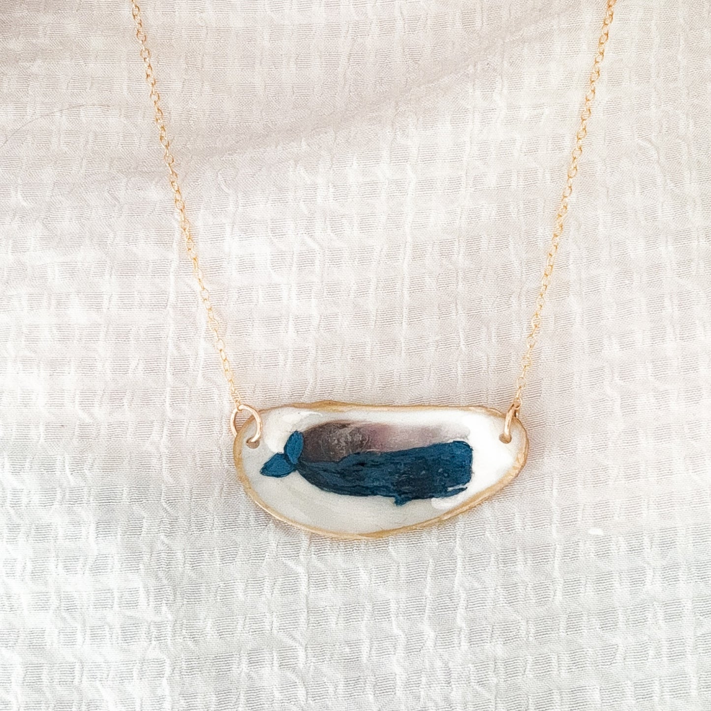 Coastal Whale Oyster Necklace