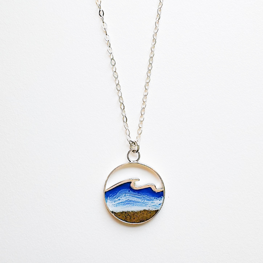 “Waves of Life" Ocean Sterling Silver Necklace
