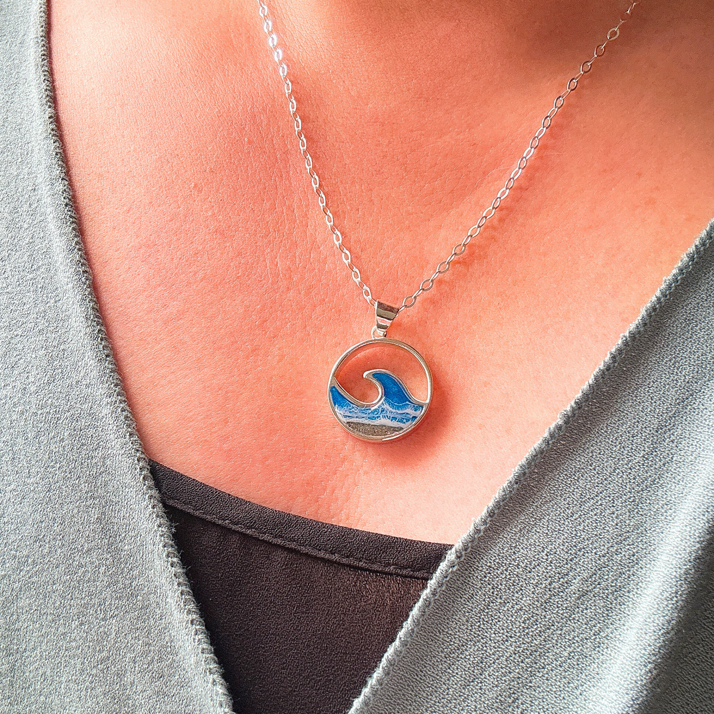 "Wild Waves" Sterling Silver Necklace