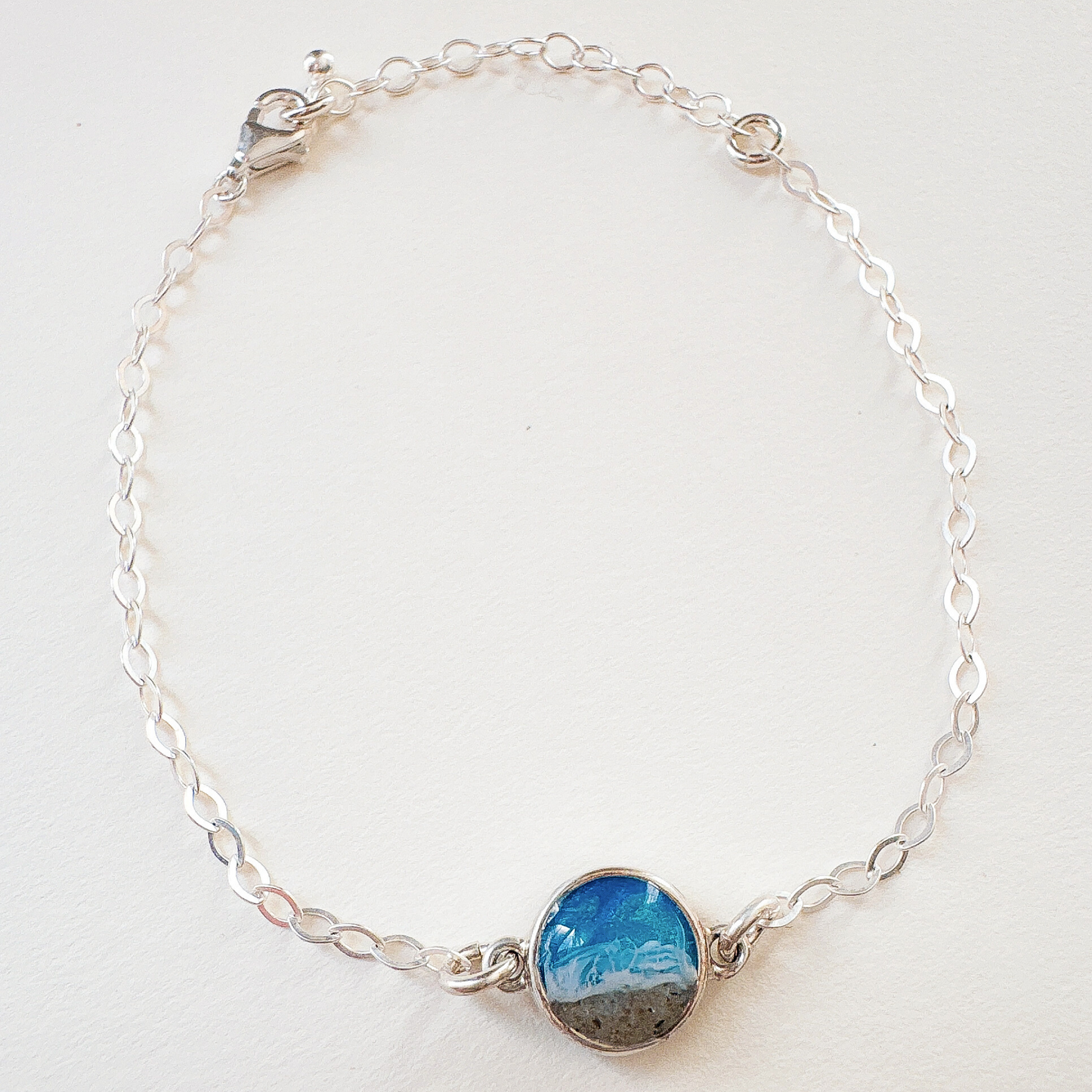 Dome of the Ocean Sterling Silver Chain Bracelet