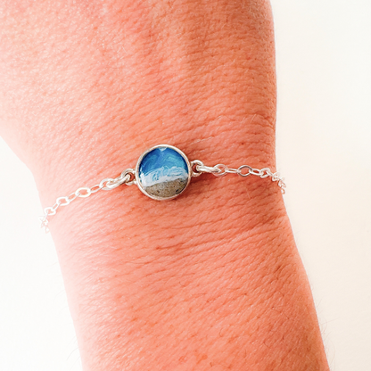 Dome of the Ocean Sterling Silver Chain Bracelet