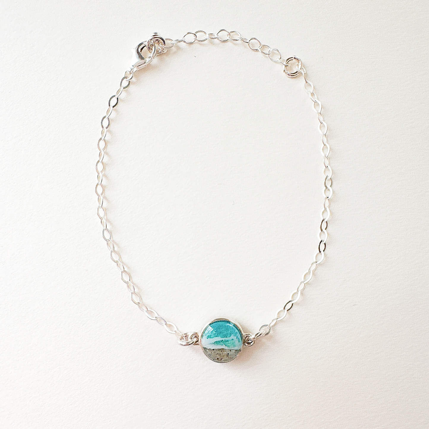 Dome of the Ocean Sterling Silver Chain Bracelet