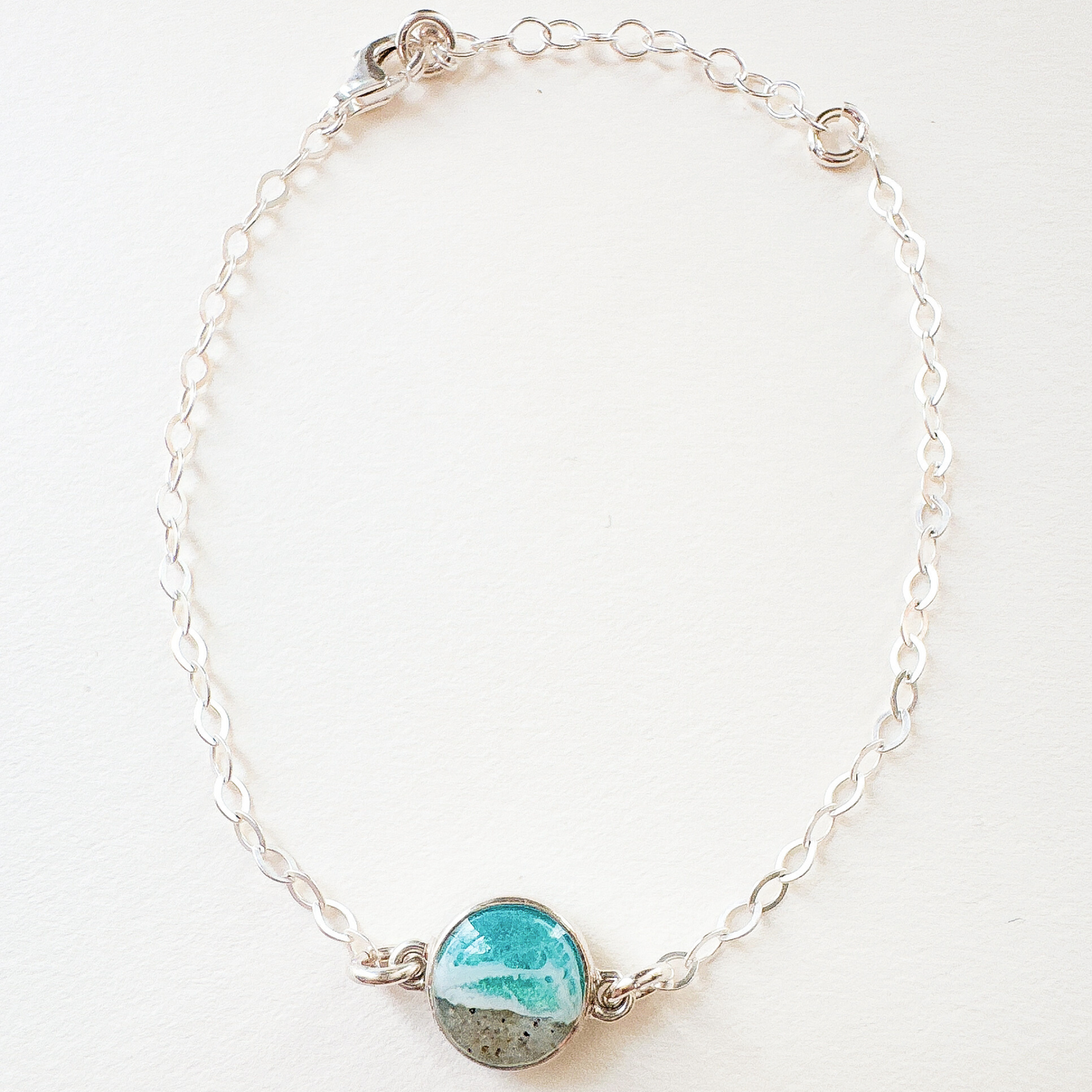 Dome of the Ocean Sterling Silver Chain Bracelet