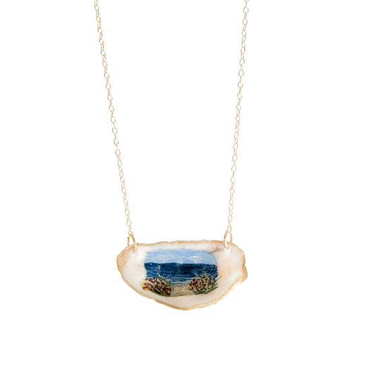 Beach Roses Oyster Necklace