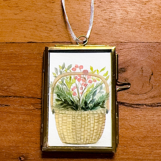 Nantucket Holiday Basket Ornament