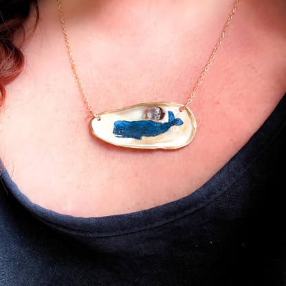 Coastal Whale Oyster Necklace