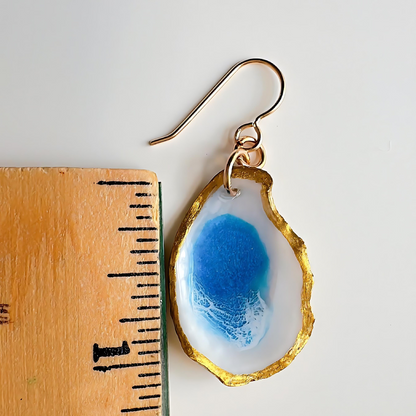 Gilded Waves Oyster Earrings