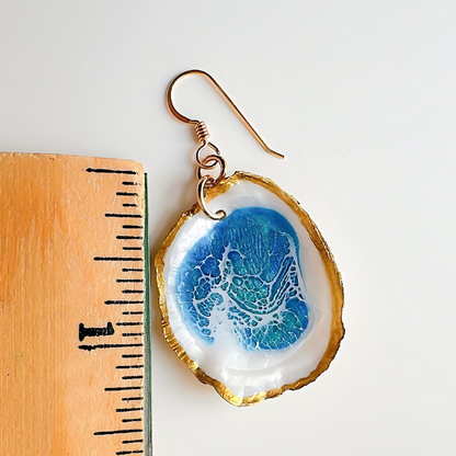 Gilded Waves Oyster Earrings