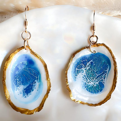 Gilded Waves Oyster Earrings