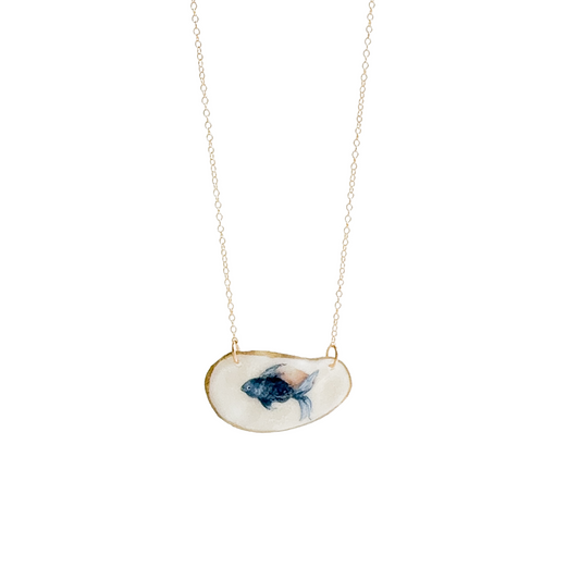 Coastal Fish Oyster Necklace