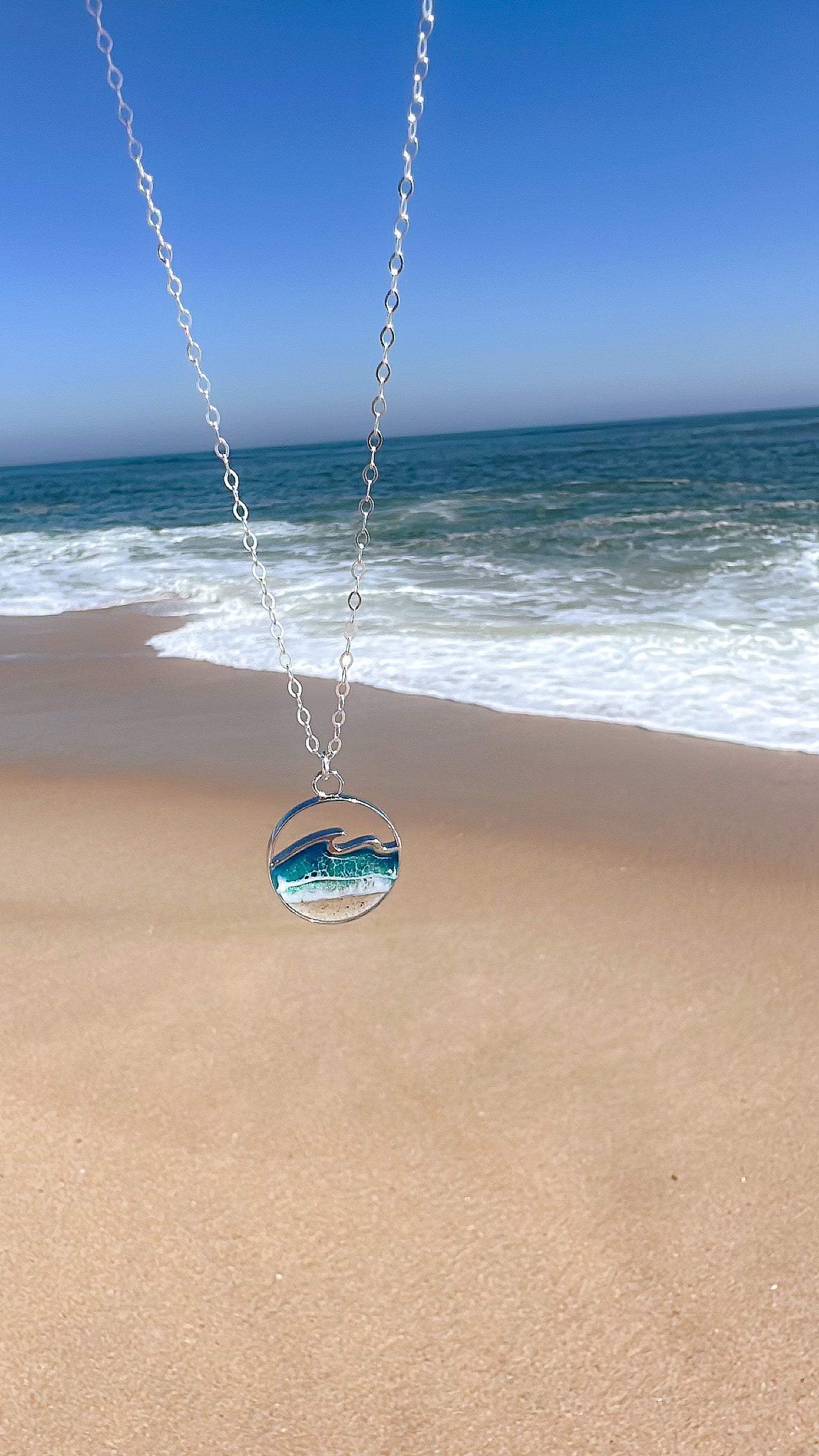 “Waves of Life" Ocean Sterling Silver Necklace