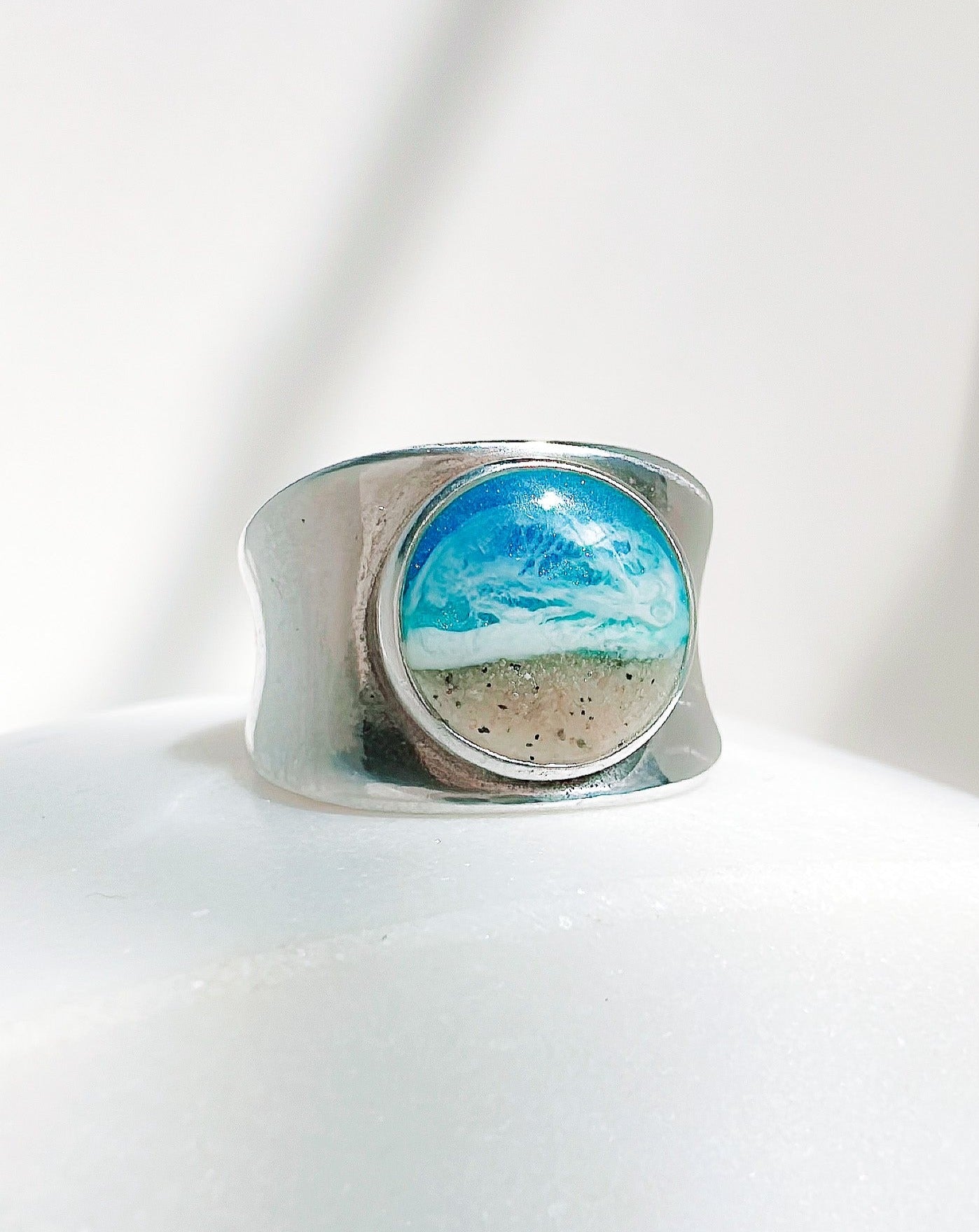 “Pure Ocean” Sterling Silver Ring