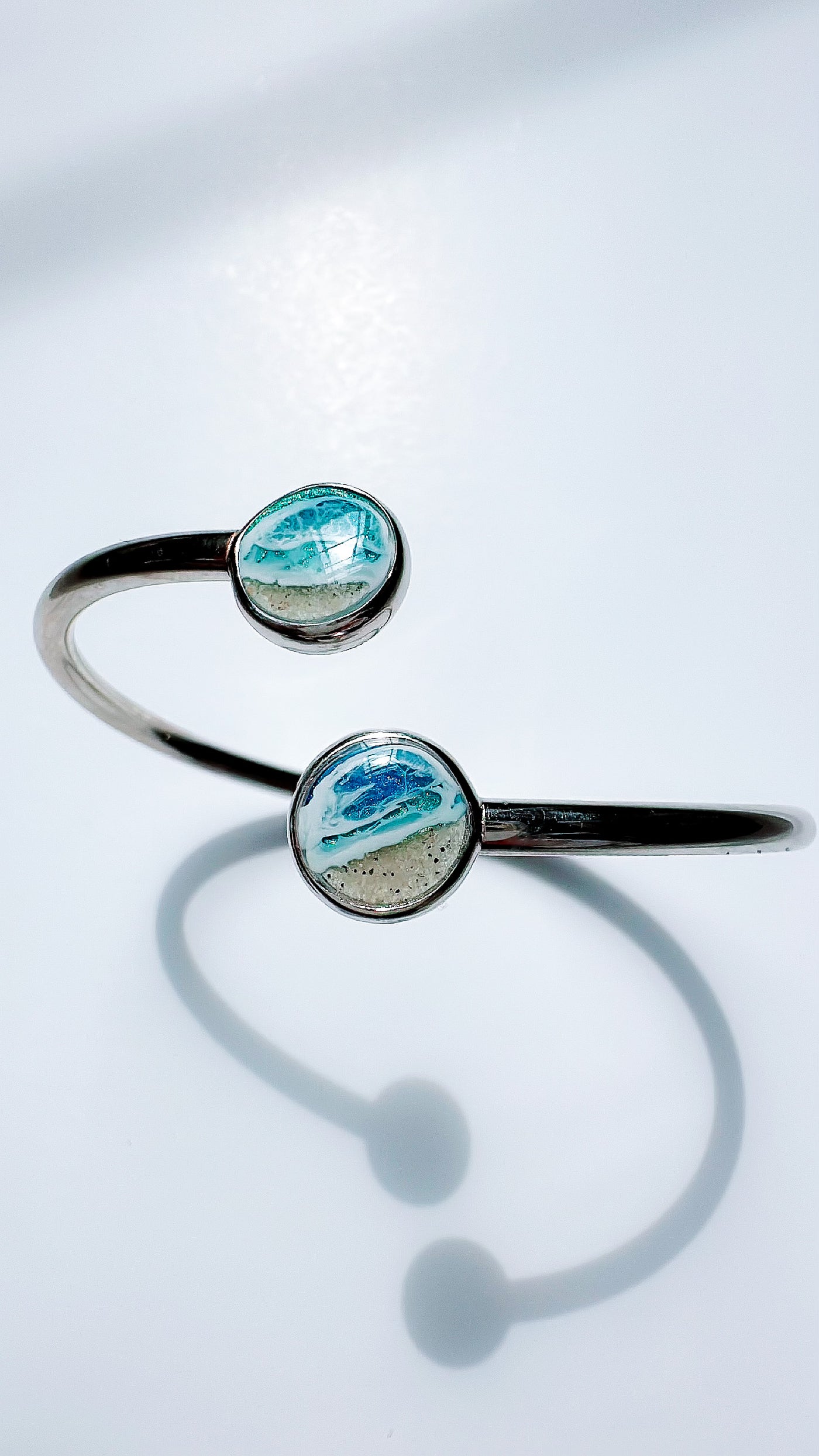 “Colliding Waves” Sterling Silver Flex Bracelet