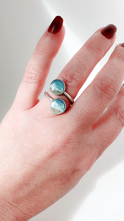 “Colliding Waves” Sterling Silver Ring