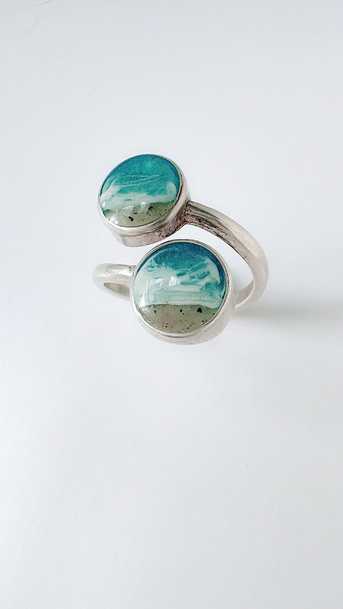 “Colliding Waves” Sterling Silver Ring