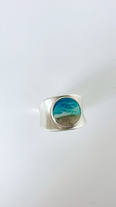 “Pure Ocean” Sterling Silver Ring