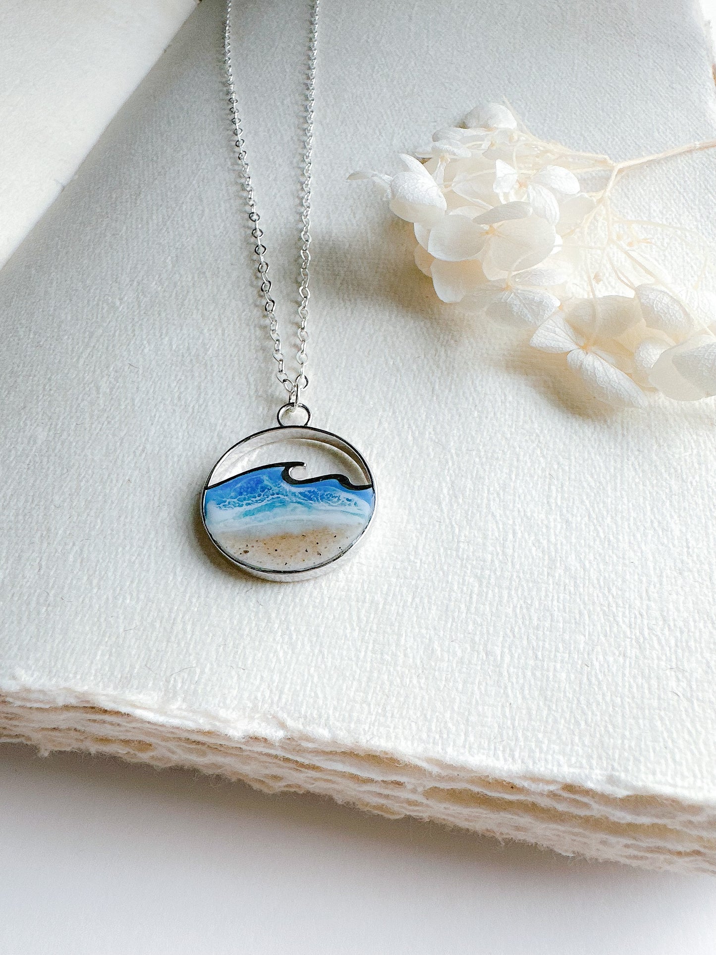 "Waves of Life"  Ocean Sterling Silver Necklace